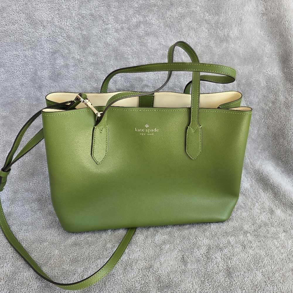 Kate Spade Harper Green Leather Bag Tote Handbag Purse